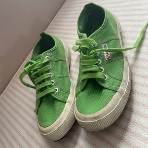 Superga green lime shoes